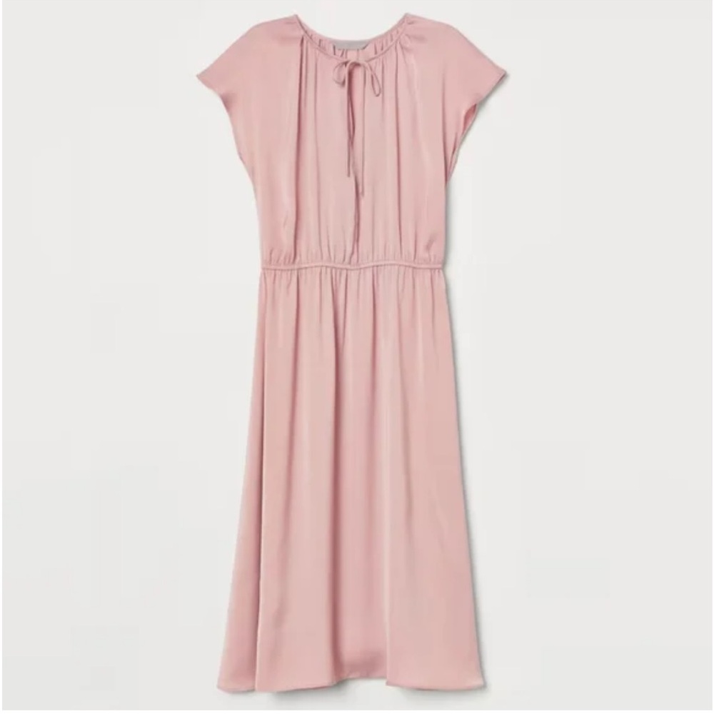 H&M Blush Pink Midi Dress